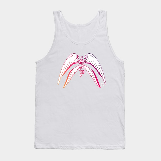 Sunset Sky Angel Eye Tank Top by kenallouis